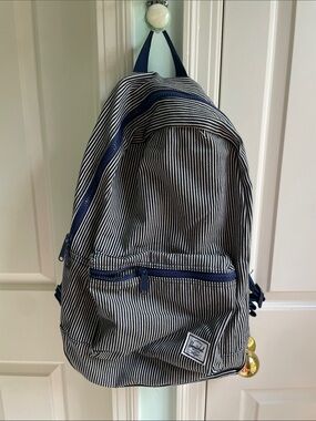 Herschel Supply Company Navy and White Pinstripe Backpack